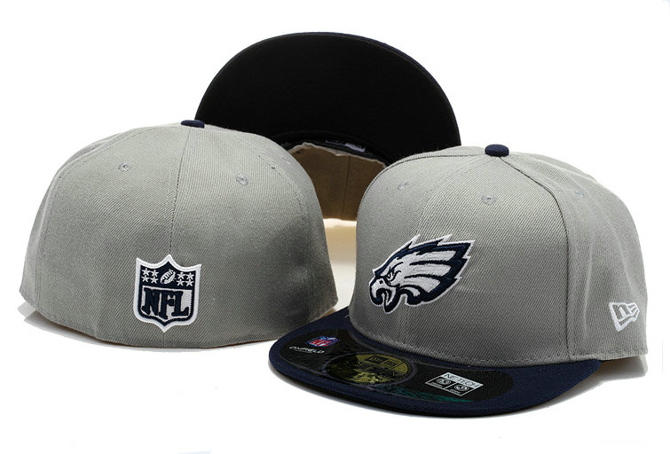 Philadelphia Eagles Grey Fitted Hat 60D 0721